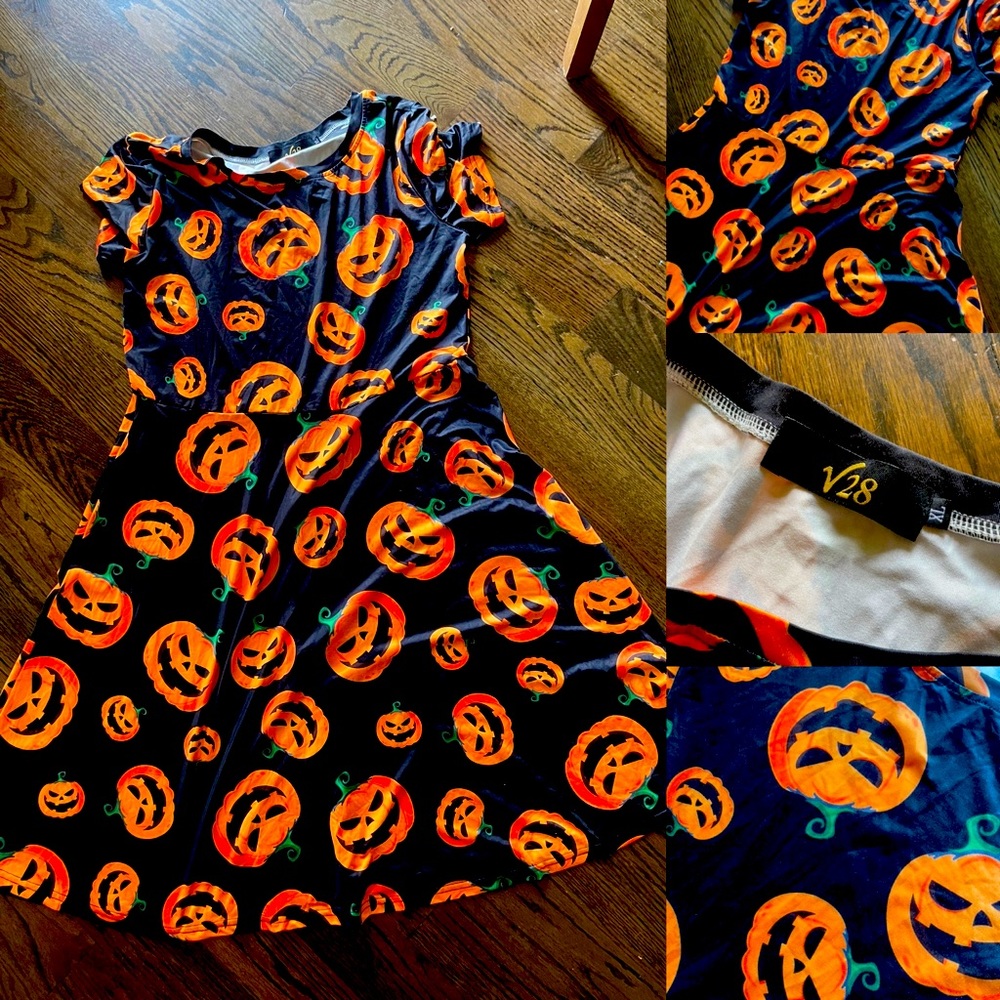 V28 Womens Halloween pumpkin dress size XL